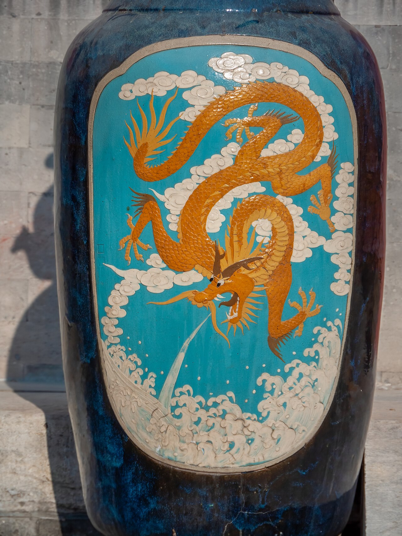 Relief on a vase in Beihai Park in Beijing
