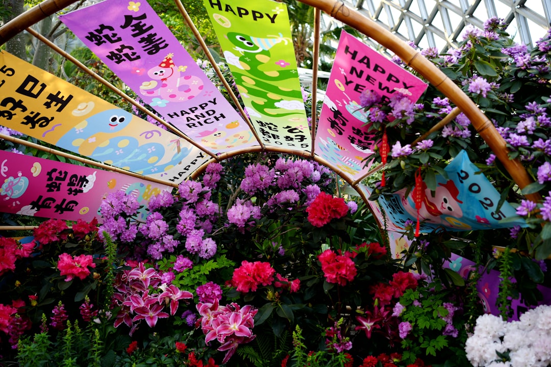 A bunch of flowers that are in a basket