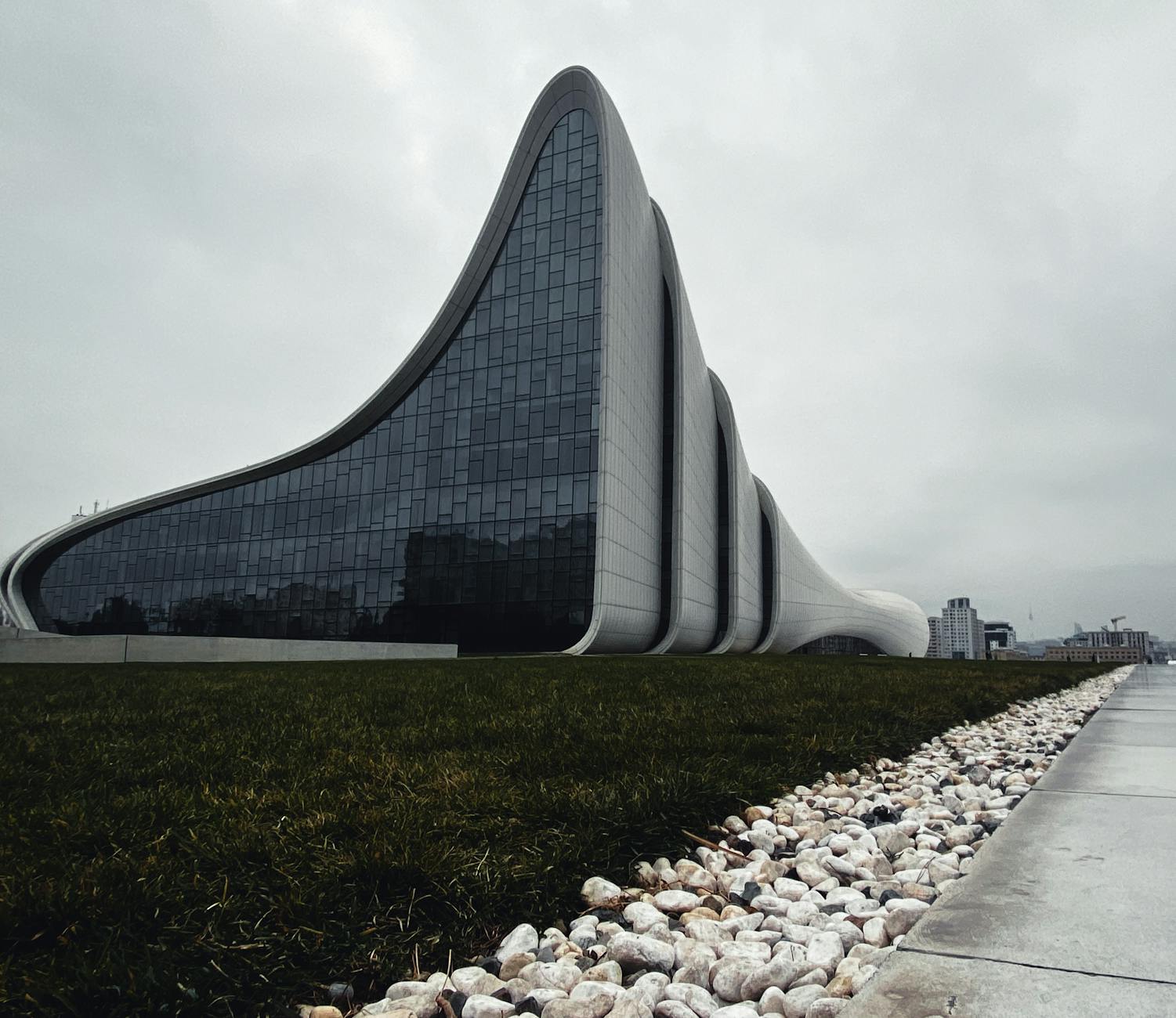 Explore the architectural beauty of Heydar Aliyev Center in Baku, a masterpiece of modern design.