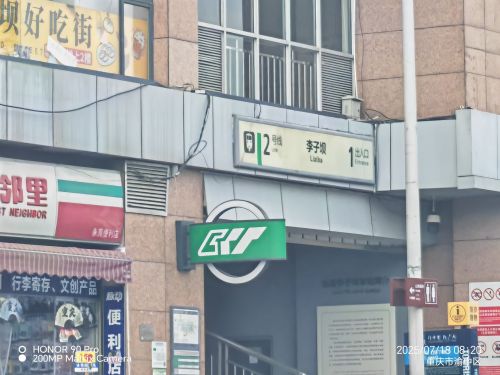 李子坝轻轨穿楼 实景照片
