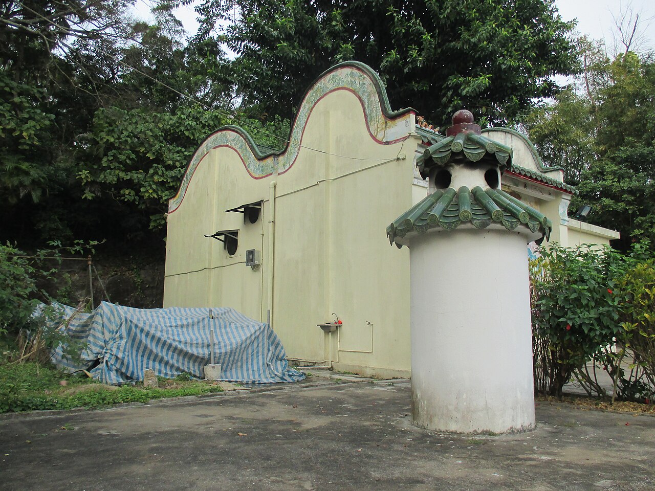 Man Mo Temple in Pak Ngan Heung, Mui Wo, Lantau Island, Hong Kong.