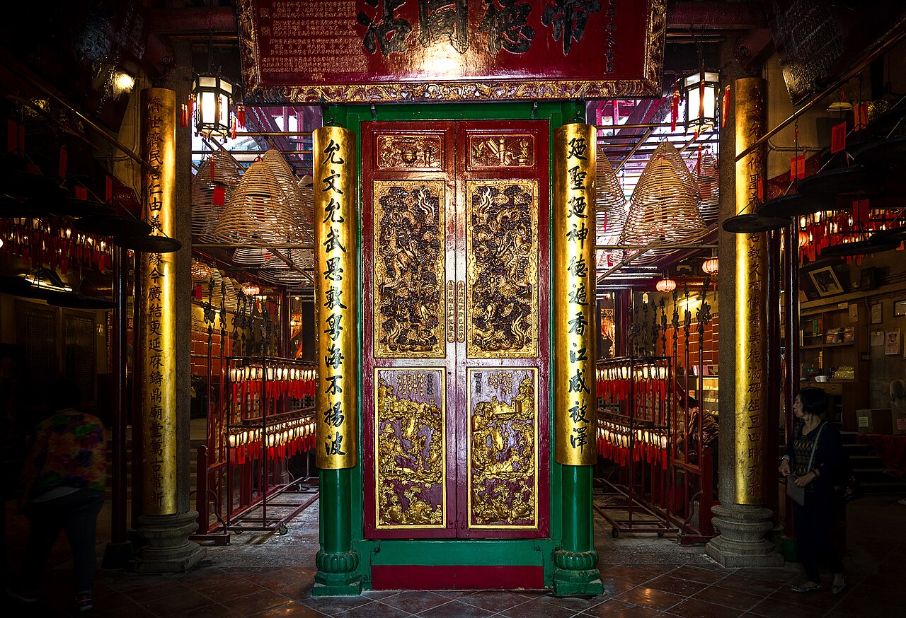 500px provided description: Man Mo Temple in HongKong [#travel ,#orange ,#culture ,#ancient ,#detail ,#historical ,#visit ,#no people ,#central ,#instagram ,#r