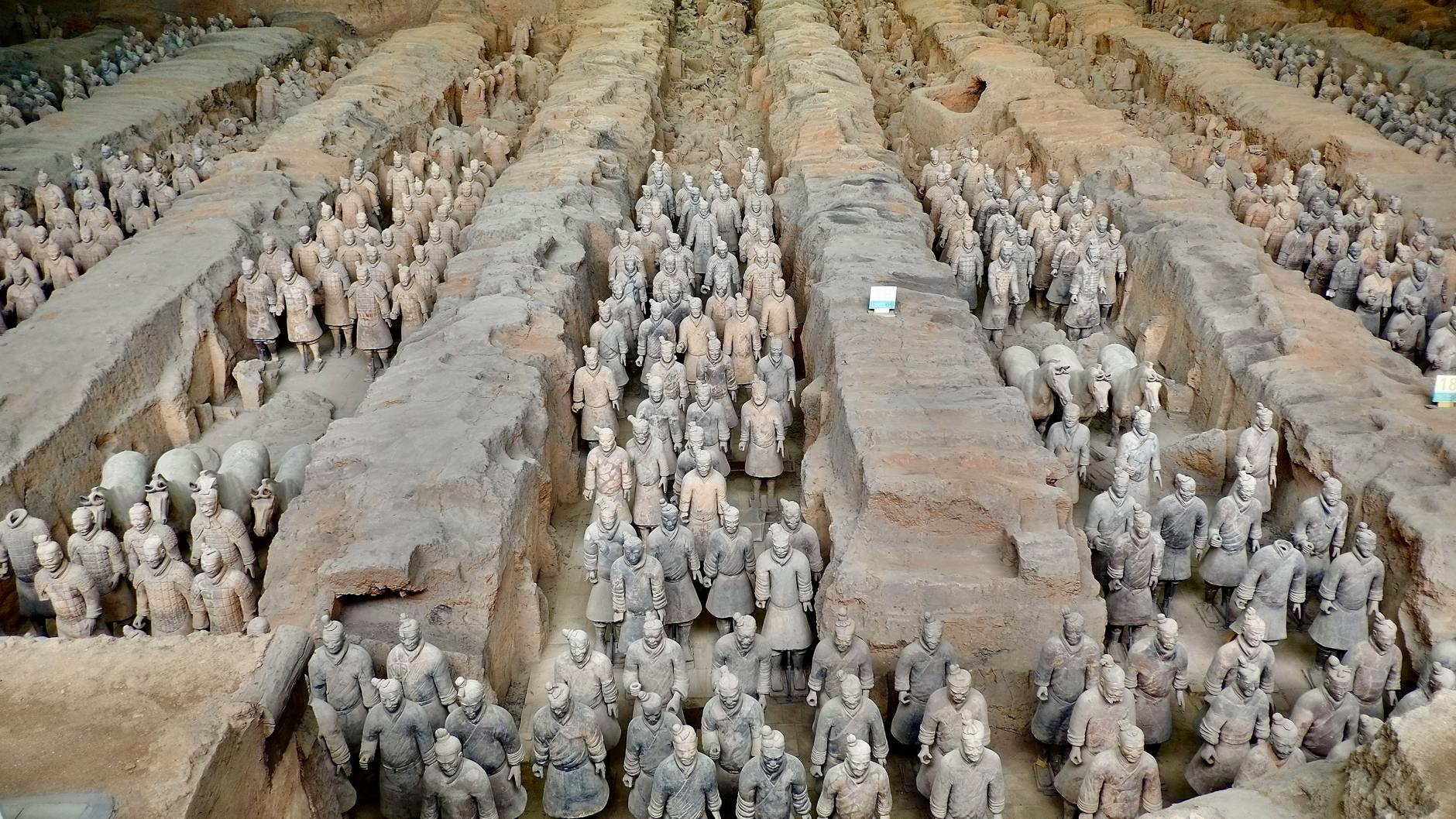 A captivating view of the ancient Terracotta Army in Xi'an, highlighting historical artistry.
