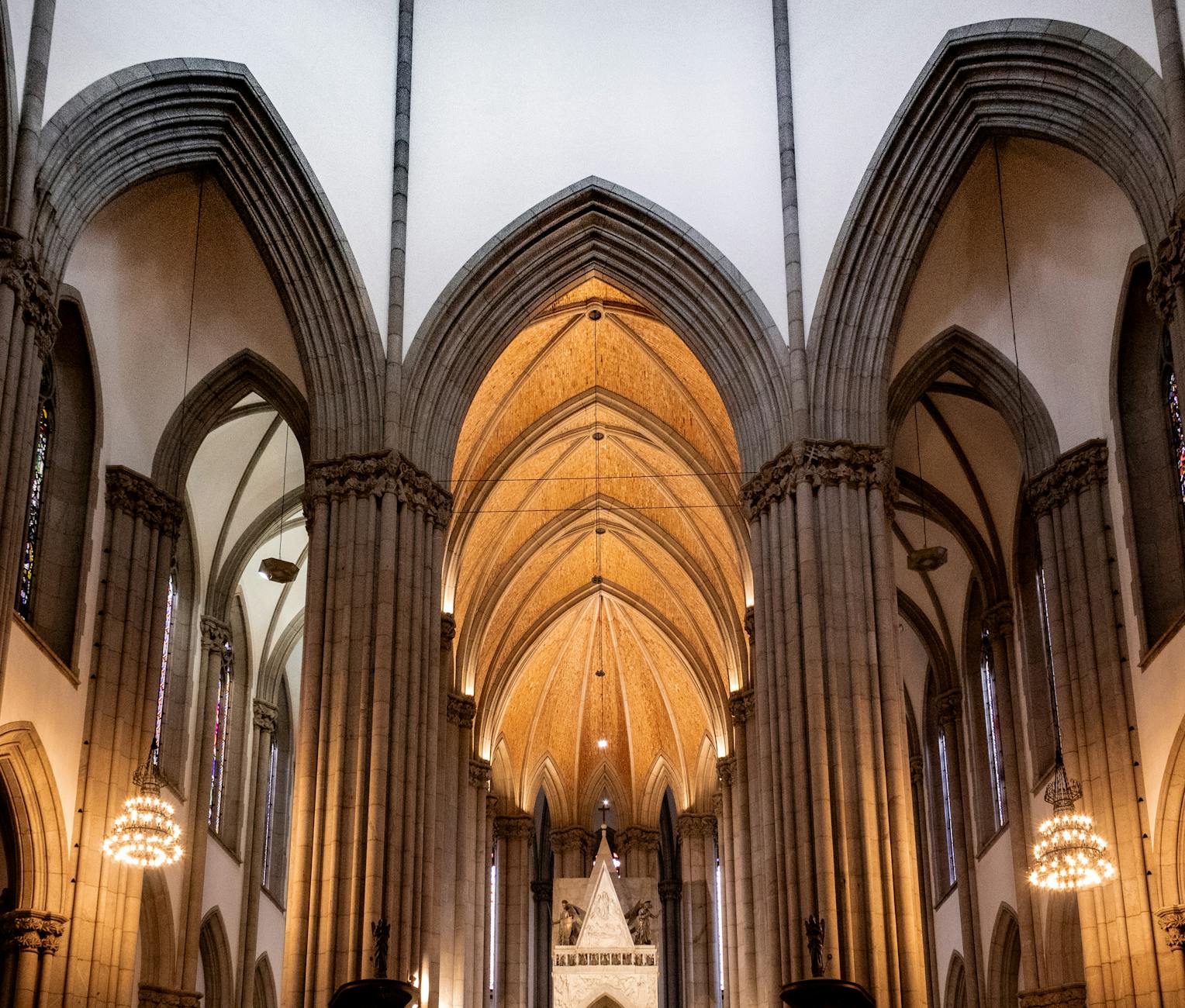 Explore the stunning Gothic architecture and vaulted ceilings inside São Paulo Cathedral.