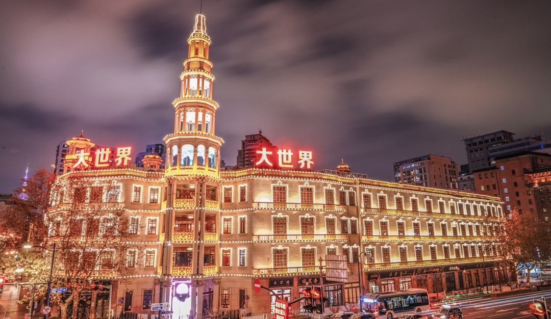 a large building with a tower
