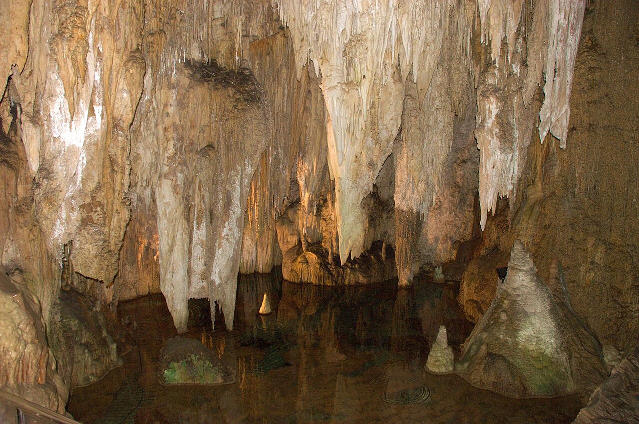 Furong Cave — a Karst cave with limestone formations, in a park within the South China Karst World Heritage Site, in South-Central China.
Located 20 km (12 mi)